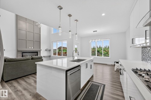 86 Meadowlink Common, Spruce Grove, AB - Indoor Photo Showing Kitchen With Double Sink With Upgraded Kitchen