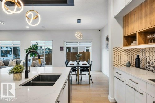 5204 Kimball Crescent, Edmonton, AB - Indoor Photo Showing Kitchen With Double Sink
