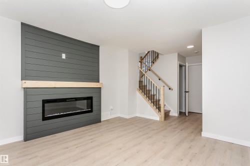 76 Dayton Crescent, St. Albert, AB - Indoor Photo Showing Living Room With Fireplace