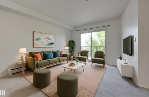 303 530 Watt Boulevard, Edmonton, AB - Indoor Photo Showing Living Room