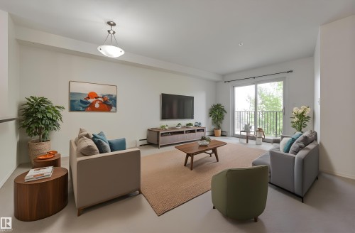 303 530 Watt Boulevard, Edmonton, AB - Indoor Photo Showing Living Room