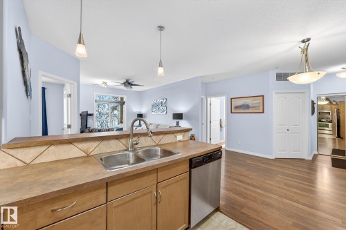 230 2503 Hanna Crescent, Edmonton, AB - Indoor Photo Showing Kitchen With Double Sink