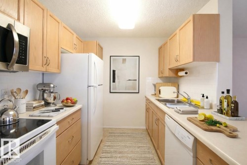 #226 10511 42 Avenue, Edmonton, AB - Indoor Photo Showing Kitchen With Double Sink
