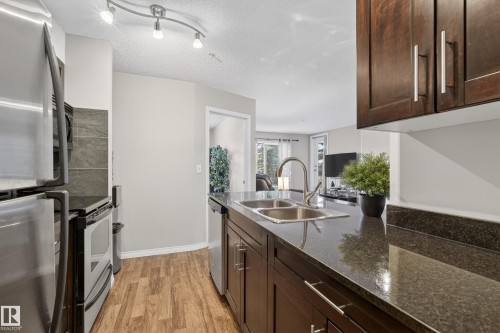108 534 Watt Boulevard, Edmonton, AB - Indoor Photo Showing Kitchen With Double Sink
