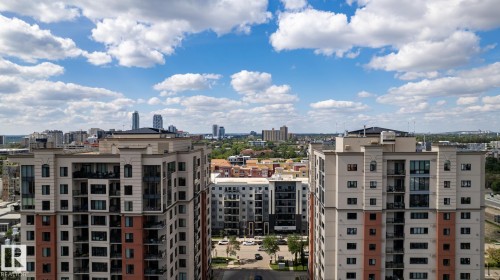 View of the complex, including Alta Vista North, Alta Vista South and Railtown on the Park. - 405 10319 111 Street, Edmonton, AB - Outdoor With View