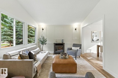 1 Sylvan Drive, St. Albert, AB - Indoor Photo Showing Living Room With Fireplace