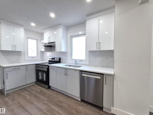 11421 83 Street, Edmonton, AB - Indoor Photo Showing Kitchen With Double Sink