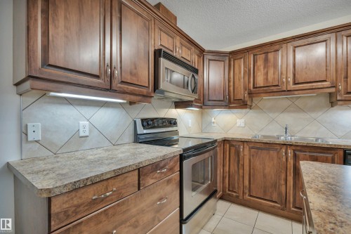 119 16035 132 Street, Edmonton, AB - Indoor Photo Showing Kitchen With Double Sink