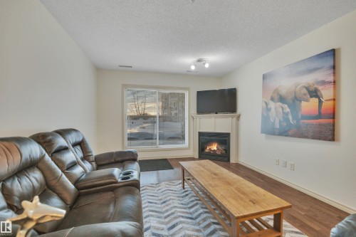 119 16035 132 Street, Edmonton, AB - Indoor Photo Showing Living Room With Fireplace