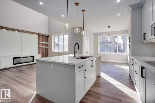 3601 42 Avenue, Beaumont, AB - Indoor Photo Showing Kitchen With Double Sink With Upgraded Kitchen