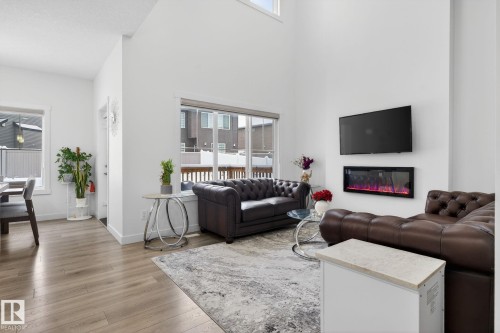 7344 177 Avenue, Edmonton, AB - Indoor Photo Showing Living Room With Fireplace