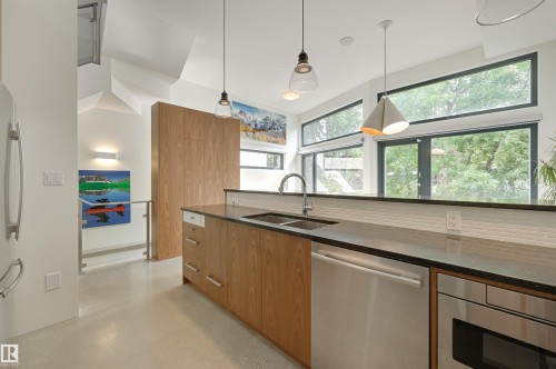 50 Sylvancroft Lane, Edmonton, AB - Indoor Photo Showing Kitchen With Double Sink