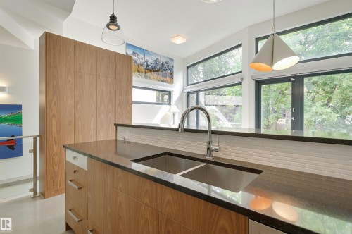50 Sylvancroft Lane, Edmonton, AB - Indoor Photo Showing Kitchen With Double Sink