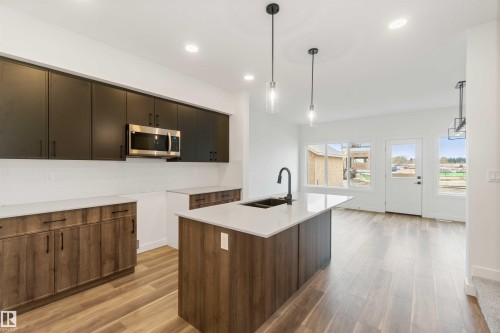 1011 Aster Boulevard, Edmonton, AB - Indoor Photo Showing Kitchen With Double Sink