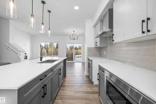 4180 Kinglet Drive, Edmonton, AB - Indoor Photo Showing Kitchen With Double Sink With Upgraded Kitchen