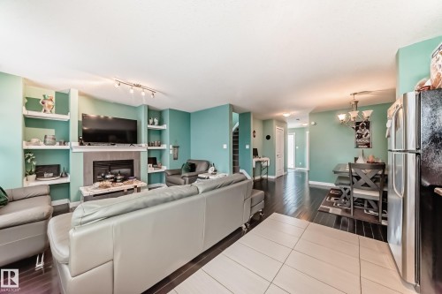 10316 162 Street Nw, Edmonton, AB - Indoor Photo Showing Living Room With Fireplace