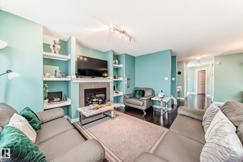 10316 162 Street Nw, Edmonton, AB - Indoor Photo Showing Living Room With Fireplace
