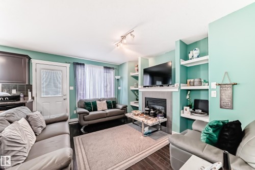 10316 162 Street Nw, Edmonton, AB - Indoor Photo Showing Living Room With Fireplace