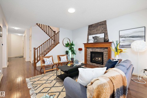 17831 84 Street, Edmonton, AB - Indoor Photo Showing Living Room With Fireplace
