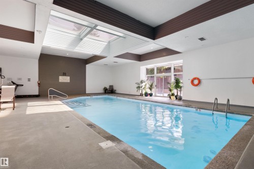 308 14810 51 Ave, Edmonton, AB - Indoor Photo Showing Other Room With In Ground Pool