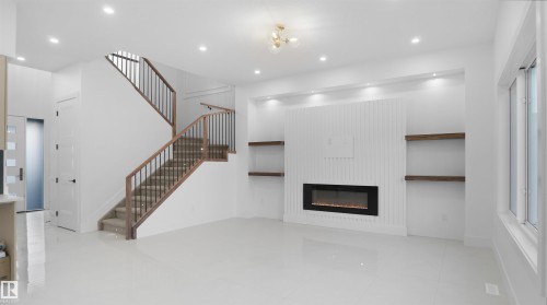 6188 Carr Road, Edmonton, AB - Indoor Photo Showing Other Room With Fireplace