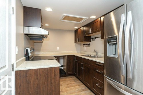 1920 33B Street, Edmonton, AB - Indoor Photo Showing Kitchen With Stainless Steel Kitchen With Double Sink