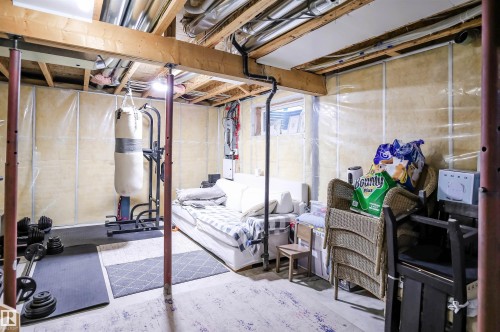 View of unfinished basement - 5836 204 Street, Edmonton, AB - Indoor Photo Showing Basement
