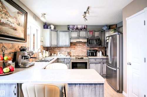 5836 204 Street, Edmonton, AB - Indoor Photo Showing Kitchen With Stainless Steel Kitchen