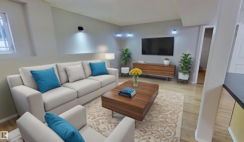 9331 103 Avenue, Edmonton, AB - Indoor Photo Showing Living Room