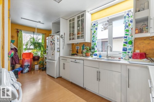 9236 86 Street, Edmonton, AB - Indoor Photo Showing Kitchen With Double Sink