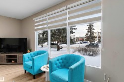 Living area with wood finished floors - 