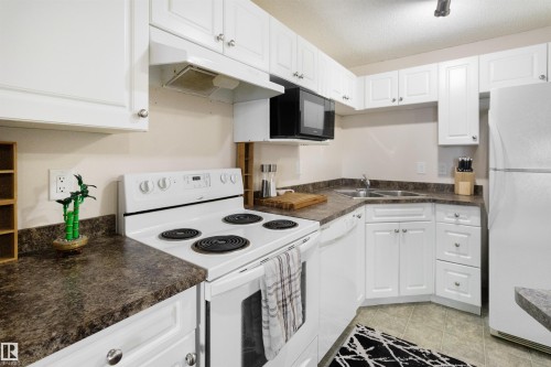 312 155 Edwards Drive, Edmonton, AB - Indoor Photo Showing Kitchen With Double Sink