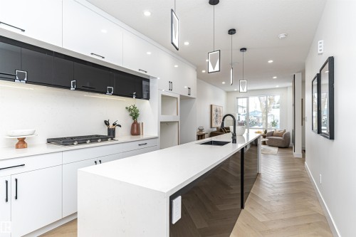 9622 86 Street, Edmonton, AB - Indoor Photo Showing Kitchen With Upgraded Kitchen