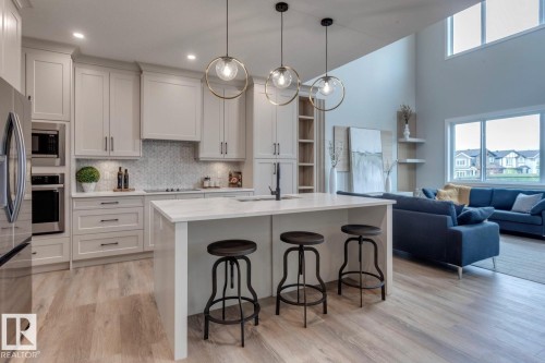 3612 Triomphe Boulevard, Beaumont, AB - Indoor Photo Showing Kitchen With Upgraded Kitchen