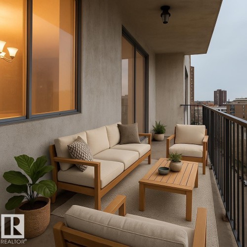 1012 11307 99 Avenue, Edmonton, AB - Indoor Photo Showing Living Room