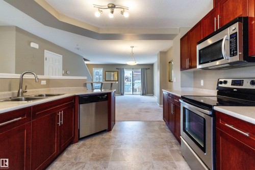 1615 Towne Centre Boulevard, Edmonton, AB - Indoor Photo Showing Kitchen With Stainless Steel Kitchen With Double Sink
