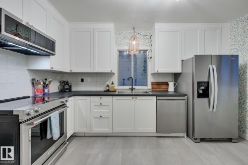 13324 109A Avenue, Edmonton, AB - Indoor Photo Showing Kitchen With Stainless Steel Kitchen With Double Sink