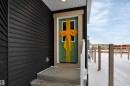View of snow covered property entrance - 5742 Hawthorn Common, Edmonton, AB  - Outdoor With Exterior 