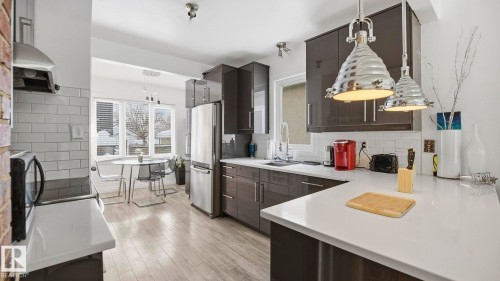 9831 83 Avenue, Edmonton, AB - Indoor Photo Showing Kitchen With Stainless Steel Kitchen