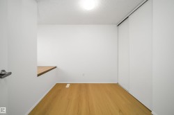 Spacious closet with light wood-style flooring - 