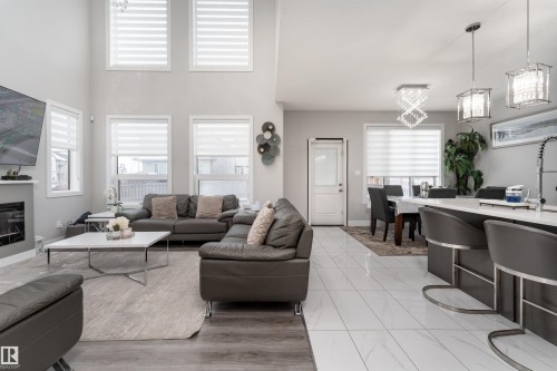 5788 175B Avenue, Edmonton, AB - Indoor Photo Showing Living Room With Fireplace