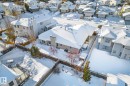 Snowy aerial view with a residential view - 15411 67A St, Edmonton, AB  - Outdoor With View 