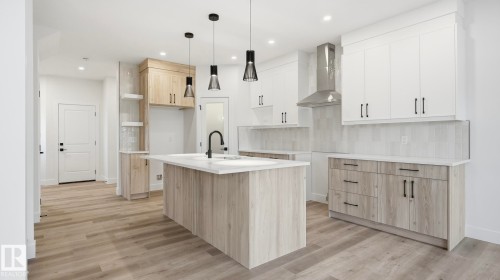 108 Spring Link, Spruce Grove, AB - Indoor Photo Showing Kitchen With Upgraded Kitchen