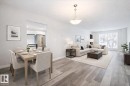 AI generated. Dining area featuring wood finished floors and baseboards - 17808 76 Avenue, Edmonton, AB  - Indoor 