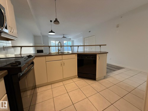 304 9803 96A Street, Edmonton, AB - Indoor Photo Showing Kitchen With Double Sink