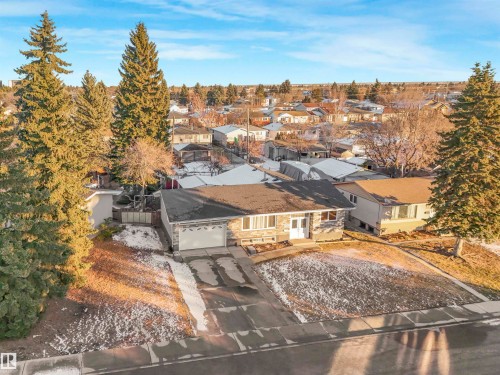 Aerial overview of property's location with nearby suburban area - 13335 106 Street, Edmonton, AB - Outdoor With View