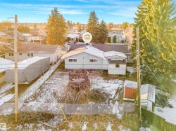 Aerial perspective of suburban area - 