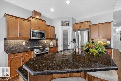 9 841 156 Street, Edmonton, AB - Indoor Photo Showing Kitchen With Double Sink With Upgraded Kitchen