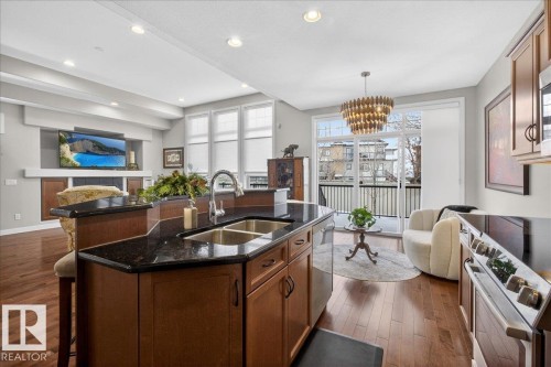 9 841 156 Street, Edmonton, AB - Indoor Photo Showing Kitchen With Double Sink