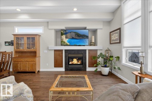 9 841 156 Street, Edmonton, AB - Indoor Photo Showing Living Room With Fireplace
